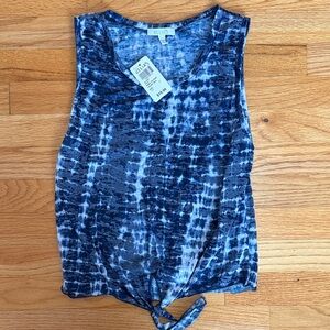 Navy Tie-Dye Tank Top